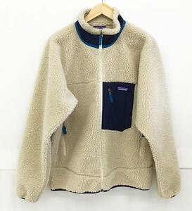 着用回数少なめ パタゴニア フリース ジャケット サイズ L ベージュ クラシック レトロ メンズ アウター 冬 Patagonia