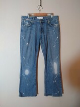 NY発プレミアムジーンズ Paper Denim&Cloth ペーパーデニム＆クロス デニムパンツ ジーンズ ブーツカット Made in USA レディース 28インチ_画像1