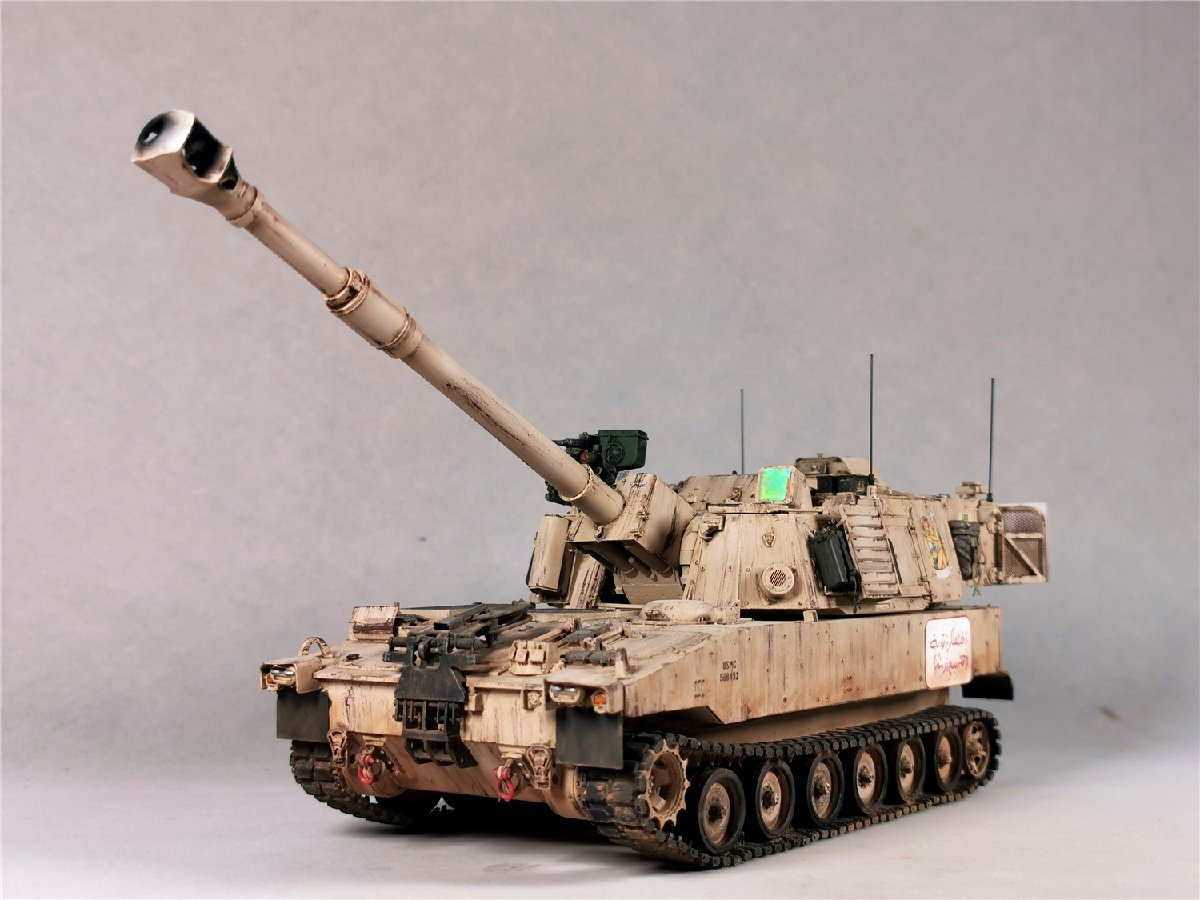 1/35美军M109A7 PALADIN自行火炮内部结构改装涂装成品, 塑料模型, 坦克, 军车, 完成的产品