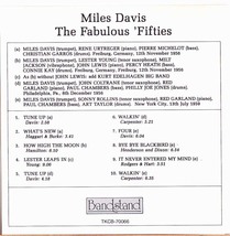 ★ 廃盤CD ★ Miles Davis マイルス・ディヴィス ★ [ The Fabulous 'Fifties ] ★ 最高です。　_画像2