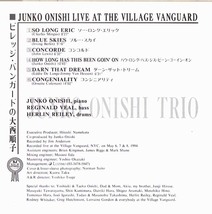 ★ 名盤ピアノ・トリオ廃盤CD ★ 大西順子・トリオ ★ [ Live At The Village Vanguard ] ★素晴らしいアルバムです。_画像2
