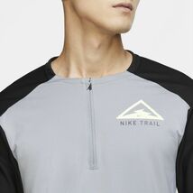 NIKE エレメント トレイル ロンT トレーナー グレー M ナイキ トレイルランニング 長袖シャツ ハーフジップ アウトドア CU5741-073_画像7