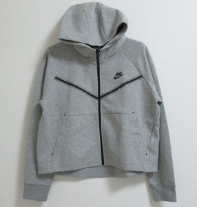 NIKE TECH FLEECE FOODIE серый L Nike женский Tec флис Wind Runner полный Zip Parker CW4299-063