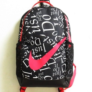 NIKE rucksack backpack JDI black red 18L Nike JUST DO IT AOP bag black sushu total pattern DM0455-010