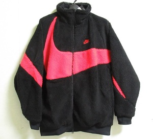 NIKE AS M NSW VW SWSH FULL ZIP JKT ブラック レッド 2XL ナイキ リバーシブル ビッグスウッシュ ボア ジャケット 黒 赤 BQ6546-008