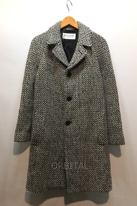 ..) sun rolan SAINT LAURENT Tailor color wool tweed coat lady's 38 domestic regular beautiful goods black × white 