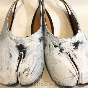 二子玉)Maison Margiela メゾンマルジェラ TABI SLINGBACK PUMPS タビ 足袋パンプス ビアンケット 黒白 39 25cmの画像5