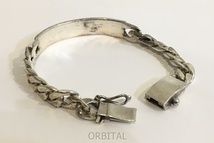 二子玉)インテリム INTERIM AXCO SILVER ID BRACELET - SILVER シルバーブレスレット チェーン アクセサリー 定価49,500円_画像6