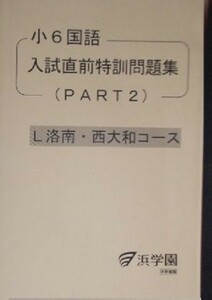 浜学園 (2020年度) 小6 国語　入試直前特訓問題集 L洛南・西大和コース (パート2)