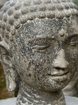 風雨に晒された仏頭h36cm 仏像　阿弥陀如来　釈迦如来　BuddhaHead 1210_画像1