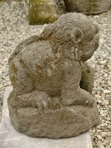 ヒンドゥースタイルの獅子（シンガ）の石像h52cm 引き取り限定 仏像　バリ仏像　シーサー　狛犬　1225_画像4