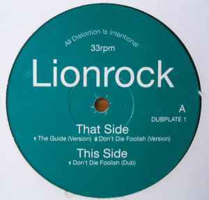 Lionrock　/ Dubplate 1 EP　1994エッジの効いたビートに絡み展開するアグレッシヴなDUBブレイクビーツ！これぞマンチェスター！