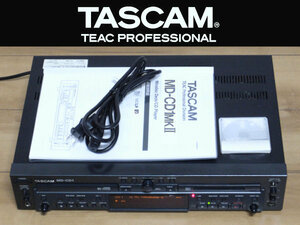 ★18 完動美品 MD使用時間少 TASCAM MD-CD1Mk2 2009年 業務用MDLP/CD複合機 取説/新品MD/電源コード付 ★