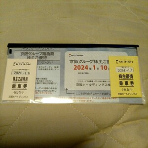 未開封未使用 京阪ホールディングス株主優待乗車券 13枚 + 株主優待カード（ひらかたパーク招待券など）