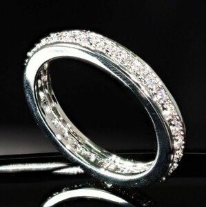 0.5ct 迫力の存在感 ダイヤモンド エタニティ リング PT900N967 4411