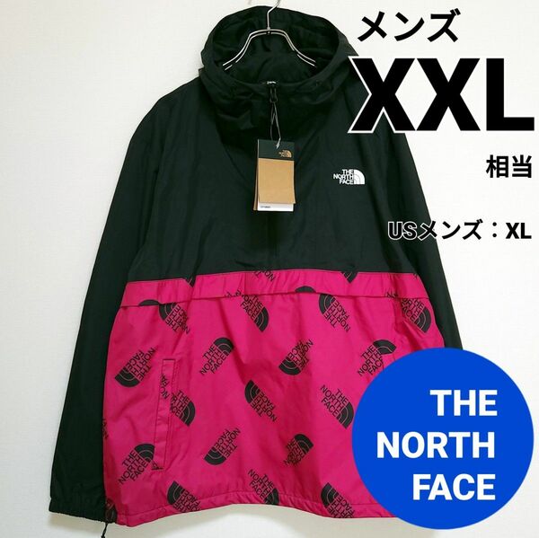 THE NORTH FACE　ノースフェイス　アノラック　ジャケット　メンズ　XXL相当　ピンク　ブラック