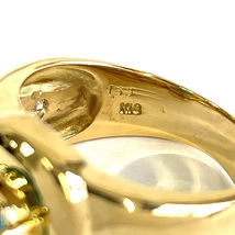 K18YG　エメラルド　ダイヤ　ファッションリング　指輪　E1.53ct　D0.308ct　10.5号　6.9g_画像5