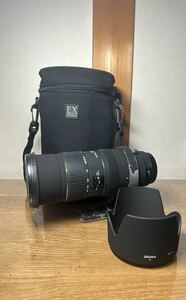 【ジャンク品】シグマ Sigma 50-500mm F4-6.3 APO DG HSM EFマウント フード付き レンズキャップ付きケース付き