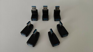 USB3.0　向き変換アダプタ　セット　美品　L型　サイド　変換コネクタ　直角　右向き　左向き