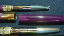 マニア必見！未使用,古い万年筆,色々まとめて3３本.紫.赤.茶.グリーン、ビンテージ,吸引式？_画像6
