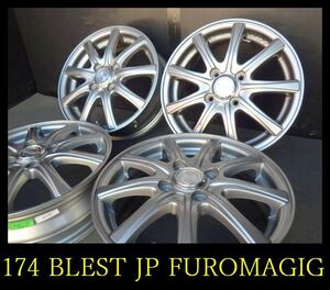 【174】T6012013 ▲BLEST JP FUROMAGIG▲14x4.5J 4穴 PCD100 +45▲4本 軽自動車全般