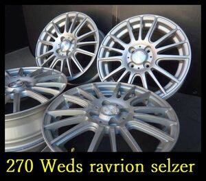 【270】T8012233 ▲Weds ravrion selzer▲15x5.5J 4穴 PCD100 +42 4本 ノート キューブ ティーダ デミオなど