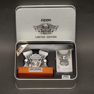 ZIPPO　未使用　HARLEY-DAVIDSON　限定　スタンド付　1995年製　インサイドユニット無し　ハーレーダビッドソン　