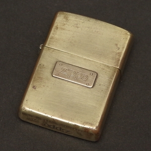 ZIPPO　SOLID　BRASS　立体ロゴ　1992年製　ジッポー　オイルライター