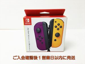 【1円】未使用品 任天堂 純正 Nintendo Switch Joy-con L R ネオンパープル/ネオンオレンジ スイッチ ジョイコン H09-240rm/F3