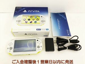 【1円】PSVITA 本体 ライムグリーン/ホワイト SONY PlayStation VITA PCH-2000 初期化/動作確認済 画面ヤケあり M05-662kk/F3