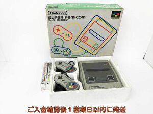 【1円】任天堂 スーパーファミコン 本体 セット スーファミ SFC AVケーブル付き 未検品ジャンク レトロゲーム機 DC07-498jy/G4