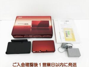 【1円】ニンテンドー3DS 本体 セット フレアレッド 任天堂 CTR-001 初期化/動作確認済 画面ヤケあり G05-151kk/F3