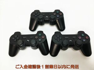 【1円】PS3 非純正 ワイヤレスコントローラー 3個セット ゲーム機周辺機器 まとめ売り 未検品ジャンク プレステ3 J08-143ym/F3