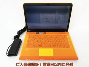 【1円】SONY VAIO VPCCA PCG-61713N 15.6型ノートPC 本体/ACアダプター セット 未検品ジャンク オレンジ DC05-712jy/G4