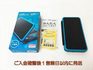 【1円】New ニンテンドー2DSLL 本体 箱 セット ブラック/ターコイズ 任天堂 JAN-001 動作確認済 2DS LL J04-181rm/F3