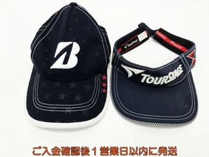 【1円】ゴルフ BRIDGESTONE ブリヂストン ツアーステージ 帽子 キャップ 2点セット まとめ売り ゴルフウェア L03-260tm/F3