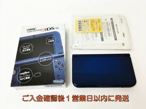 【1円】New ニンテンドー3DSLL 本体 メタリックブルー 箱あり 任天堂 RED-001 動作確認済 3DS LL 箱傷み J03-553rm/F3