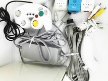 【1円】任天堂 ニンテンドーWii 本体 周辺機器 まとめ売り セット 未検品ジャンク リモコン ハンドル等 DC08-125jy/G4_画像3