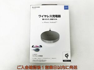 【1円】未使用 未開封品 ELECOM ワイヤレス充電器 For iPhone Android W-QA02BK ブラック エレコム EC22-457jy/F3