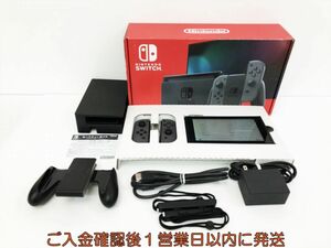 【1円】任天堂 新モデル Nintendo Switch 本体 セット グレー　初期化/動作確認済 若干画面ヤケ スイッチ J09-252kk/G4