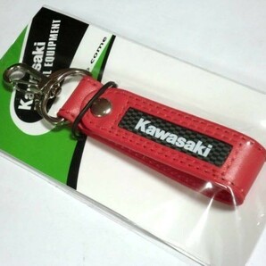 ★カワサキ キーホルダー 革バンド赤☆2/ＫＡＷＡＳＡＫＩ Z400FX/Z400GP/GPZ400/GPZ750/Z1/Z2/SS750/SS500/SS350/AR50/AR125/KR250/KR-1の画像1