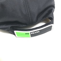 PRADA プラダ 2HC274 ロゴ 帽子 キャップ帽 ベースボール キャップ ブラック メンズ【中古】_画像4