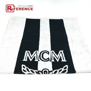 MCM M si- M bai color Logo beach towel blanket interior bath towel towel cotton black [ used ] unused 