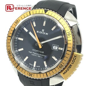 EDOX エドックス 53200 ハイドロサブ 500ｍ デイト クオーツ メンズ腕時計 SS/ラバーベルト メンズ シルバー