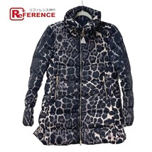 MONCLER モンクレール トルセッテ レオパード アパレル アウター ダウンコート グレー系 レディース【中古】未使用_画像1