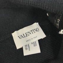 VALENTINO ヴァレンティノ VLTN ロゴ ビーニー 帽子 ニット帽 ニットキャップ ニット帽 ウール ブラック メンズ【中古】_画像8
