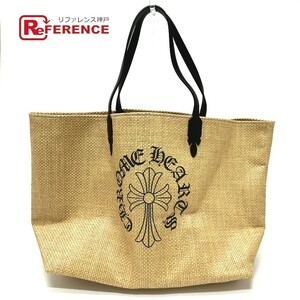 未使用 CHROME HEARTS クロムハーツ LARGE BEACHES BAG CHクロス トートバッグ ベージュ メンズ【中古】