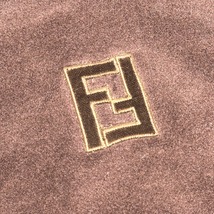 FENDI フェンディ フリース ハイネック FFロゴ カットソー ブラウン レディース【中古】_画像4