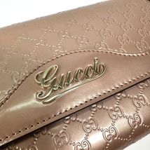 GUCCI グッチ 294977 長財布 GG 3つ折り財布 ピンク レディース【中古】_画像5