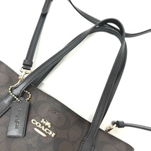 COACH コーチ F73293 2WAY カバン シグネチャー ハンドバッグ ブラウン レディース【中古】_画像6